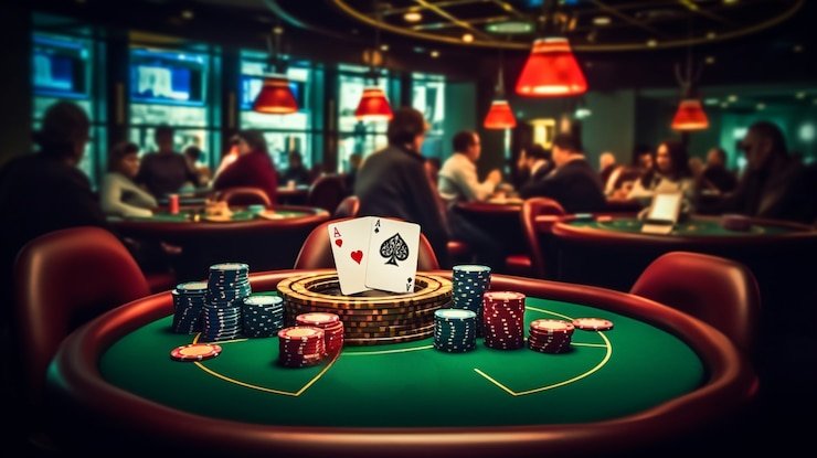 Layar kontrol taruhan permainan Microgaming menampilkan slider untuk menyesuaikan ukuran taruhan dan tombol putar otomatis